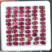 An Outstanding collection 13.65ct x60 pcs. Natural Pink/Red (Rubellite) Tourmaline, IGL&I Certified.