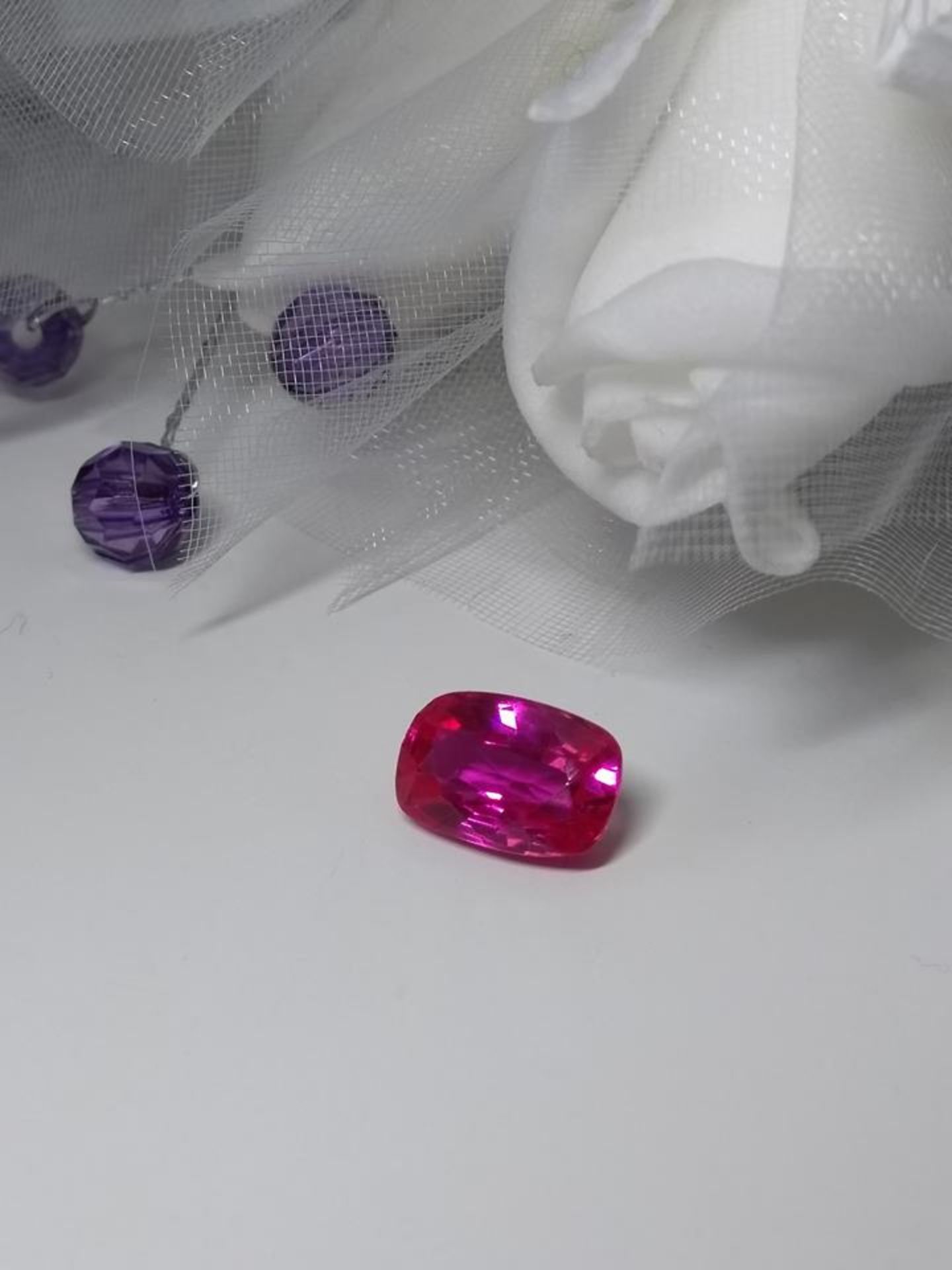 AGI Certified Natural 5.91 carat Spinel, Stunning Pink Colour - VS Clarity - Modified Cushion Shape - Image 2 of 3