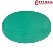 6.68 Carat PGTL & AGI Certified Oval Cabochon Cut (16 x 10mm) Colombian Emerald. A Natural Emerald.