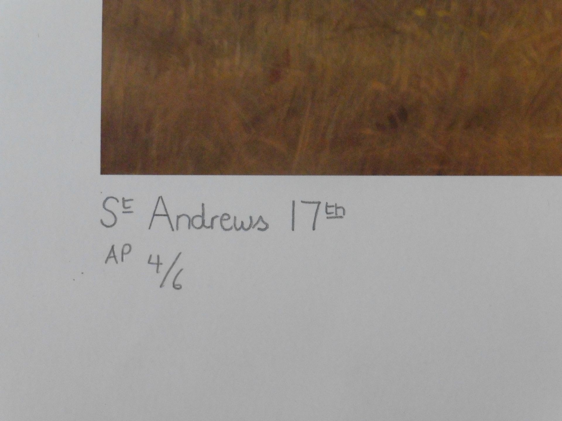 Signed artist proof 17th St Andrews golf course by Scottish artist Peter Munro - Bild 2 aus 5
