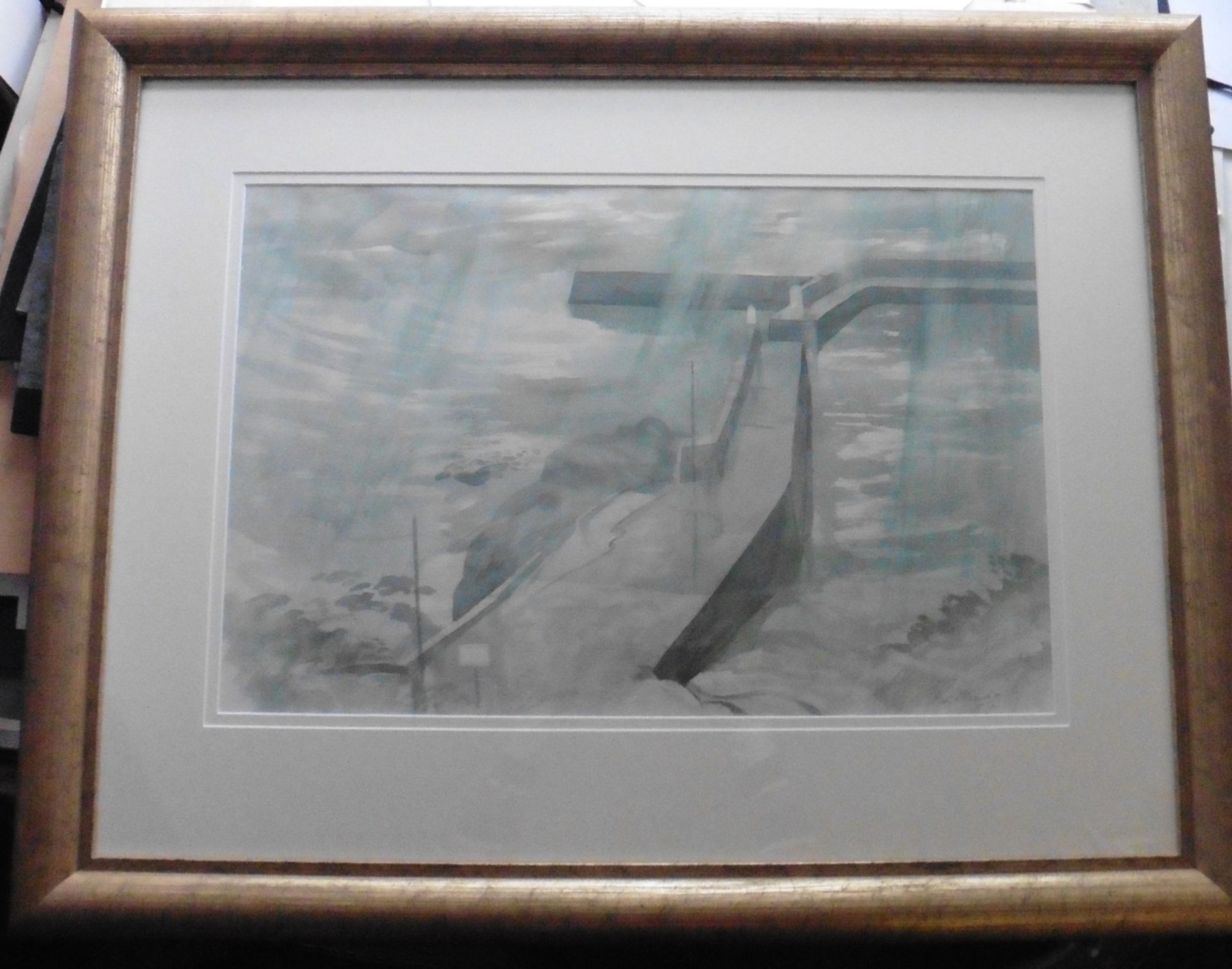 Ian Fleming 1906-1954 signed watercolour “The Whales Tail Harbour Portsoy - Bild 2 aus 4