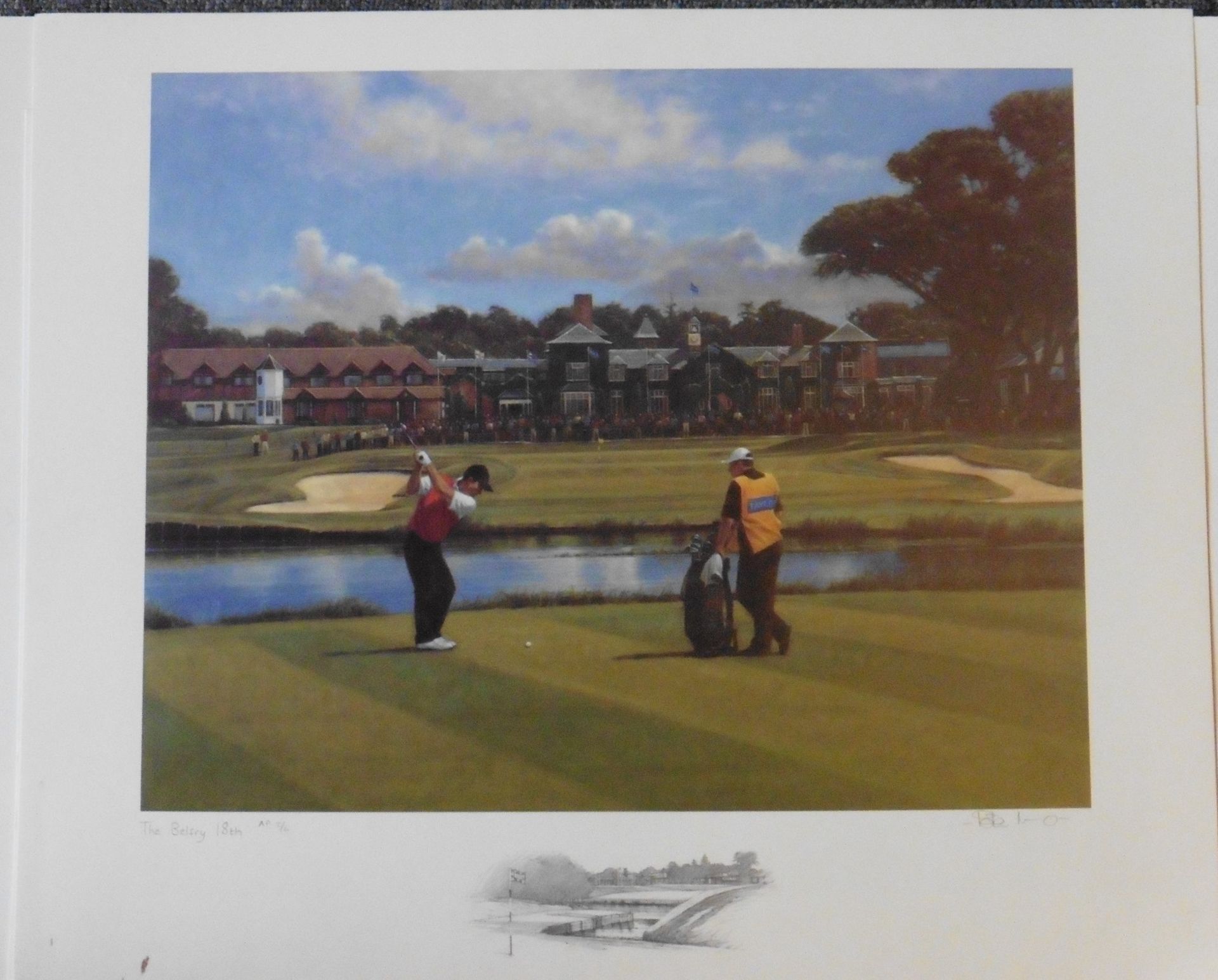 Signed artist proof The Belfry 18th golf course by Scottish artist Peter Munro - Bild 5 aus 5