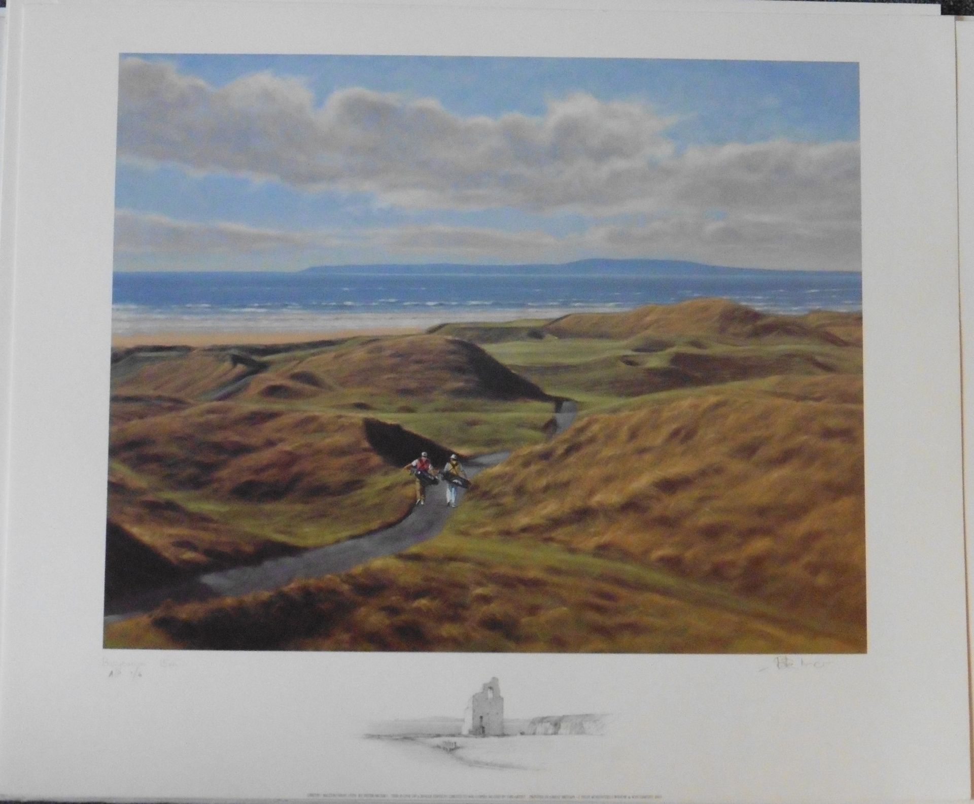 Signed artist proof 15th Ballybunion golf course by Scottish artist Peter Munro - Bild 2 aus 5