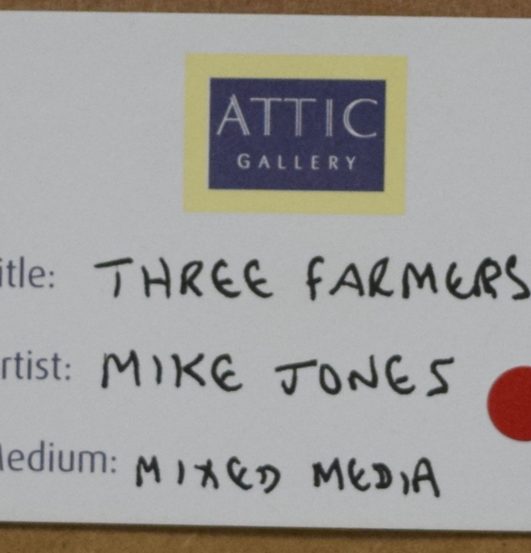 Mike Jones - Three Farmers 2011 - Acrylic - Image 3 of 4