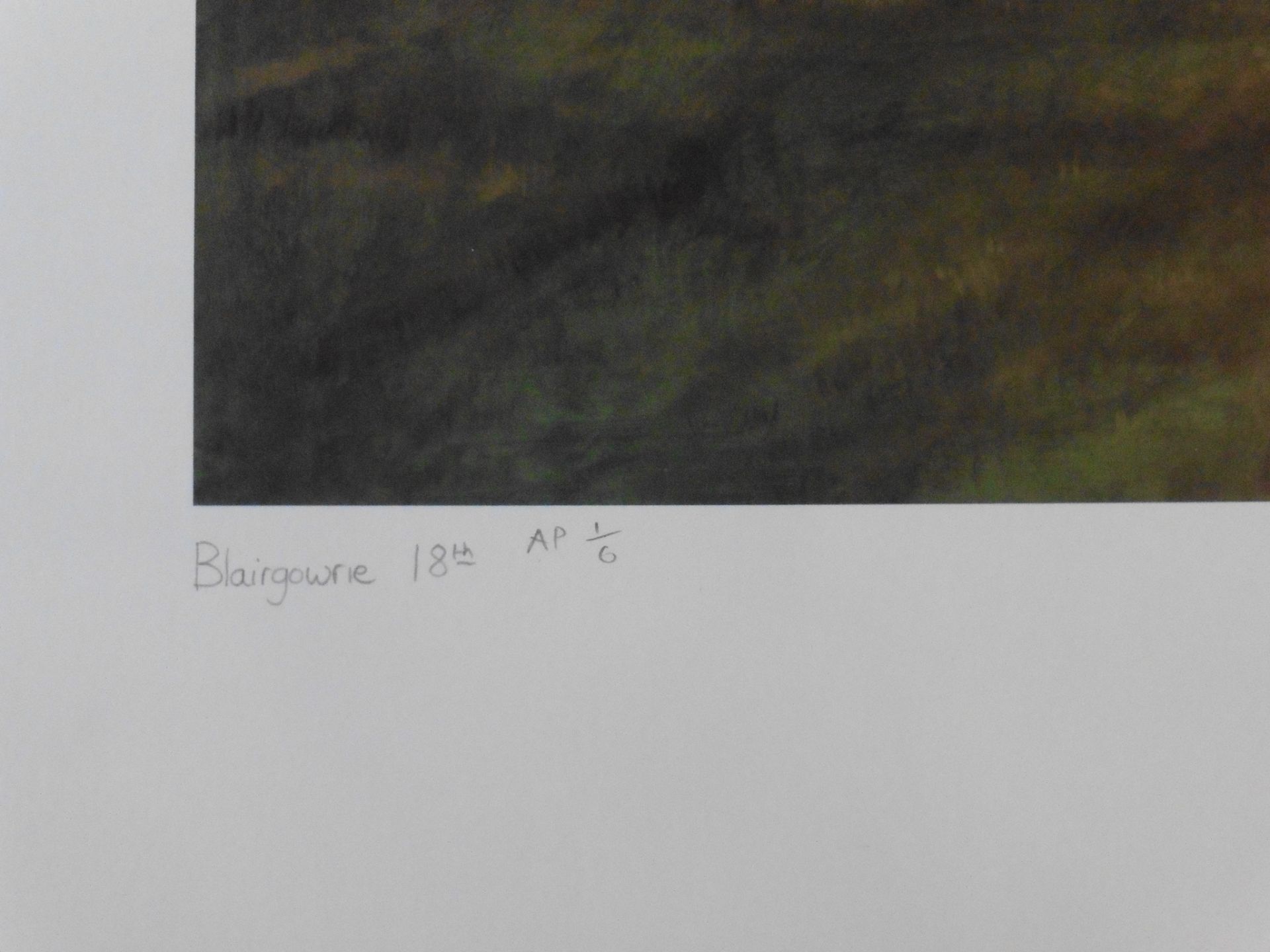 Signed artist proof 18th Blairgowrie golf course by Scottish artist Peter Munro - Image 2 of 5