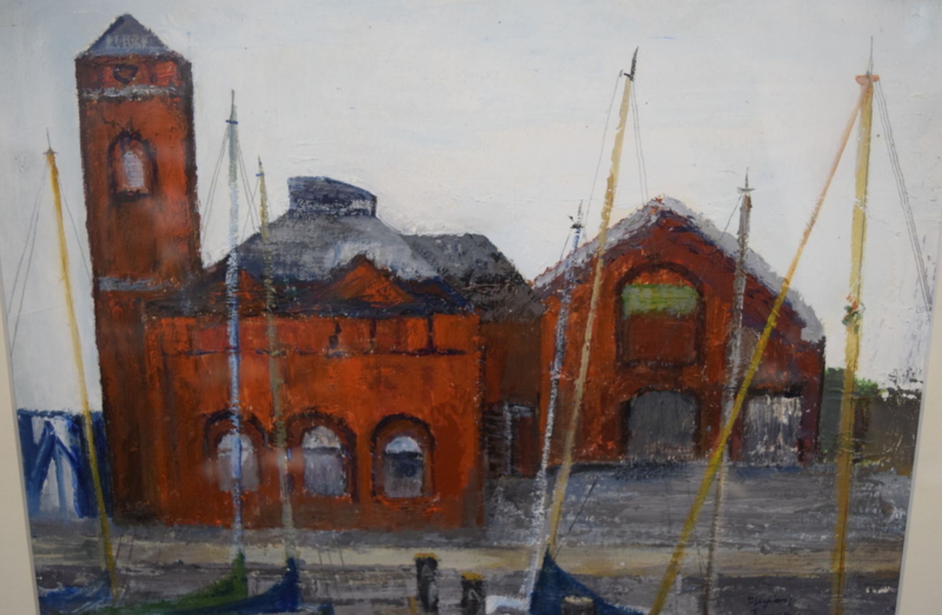 Elizabeth Thomas - Dock Shapes, Swansea Marina 2010 - Acrylic