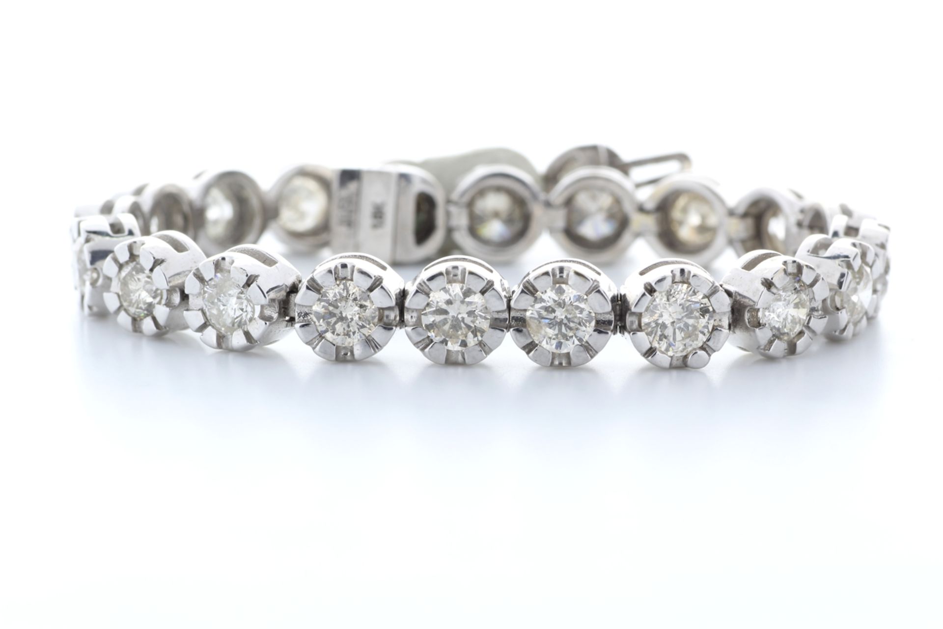 12.5 Carat Illusion Set Diamond Tennis Bracelet