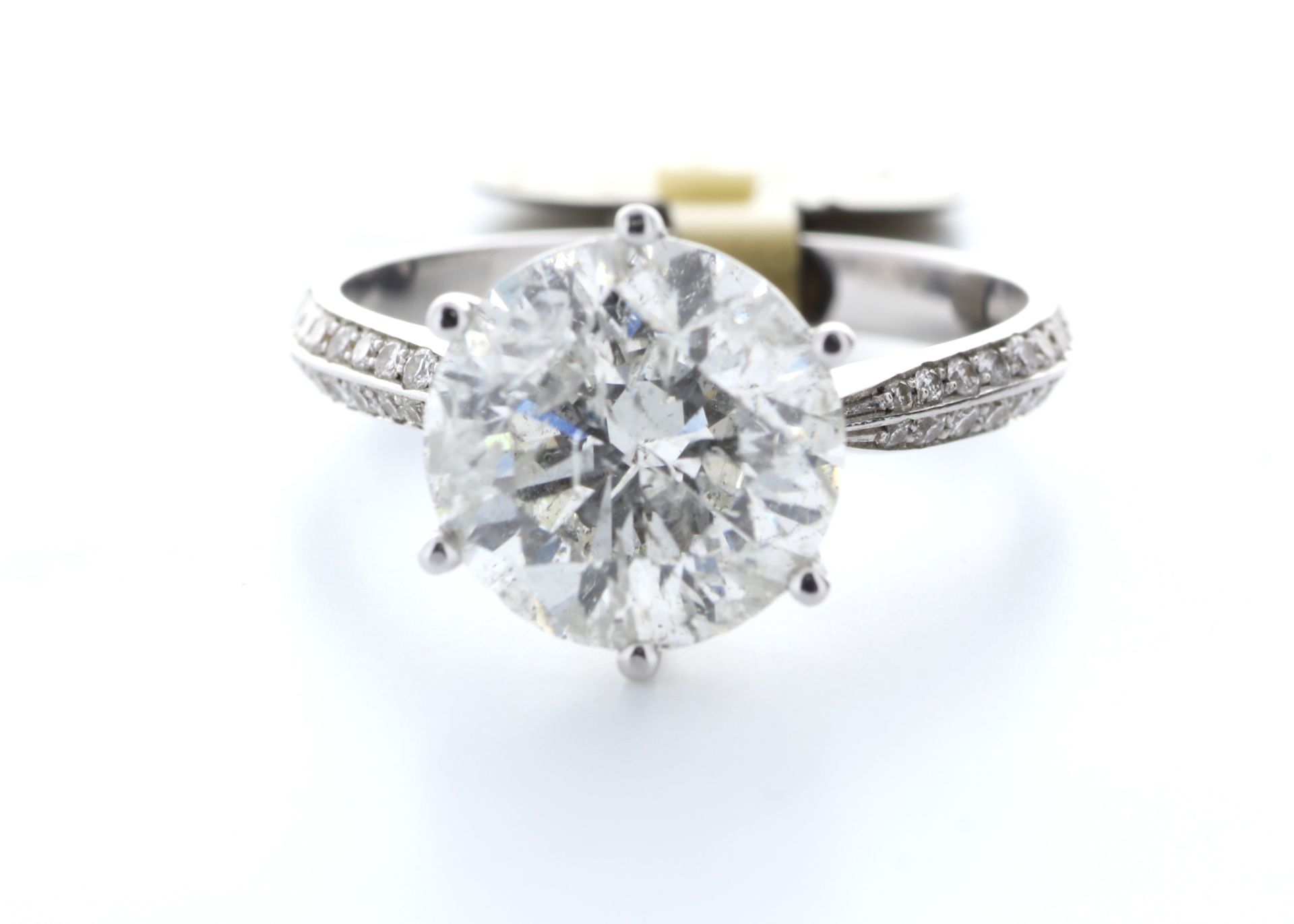 4.29 Carat Shoulder Set Ring