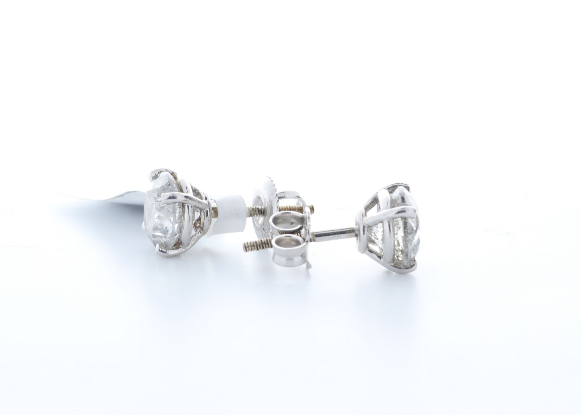 Claw Set Diamond Earrings - Image 2 of 2