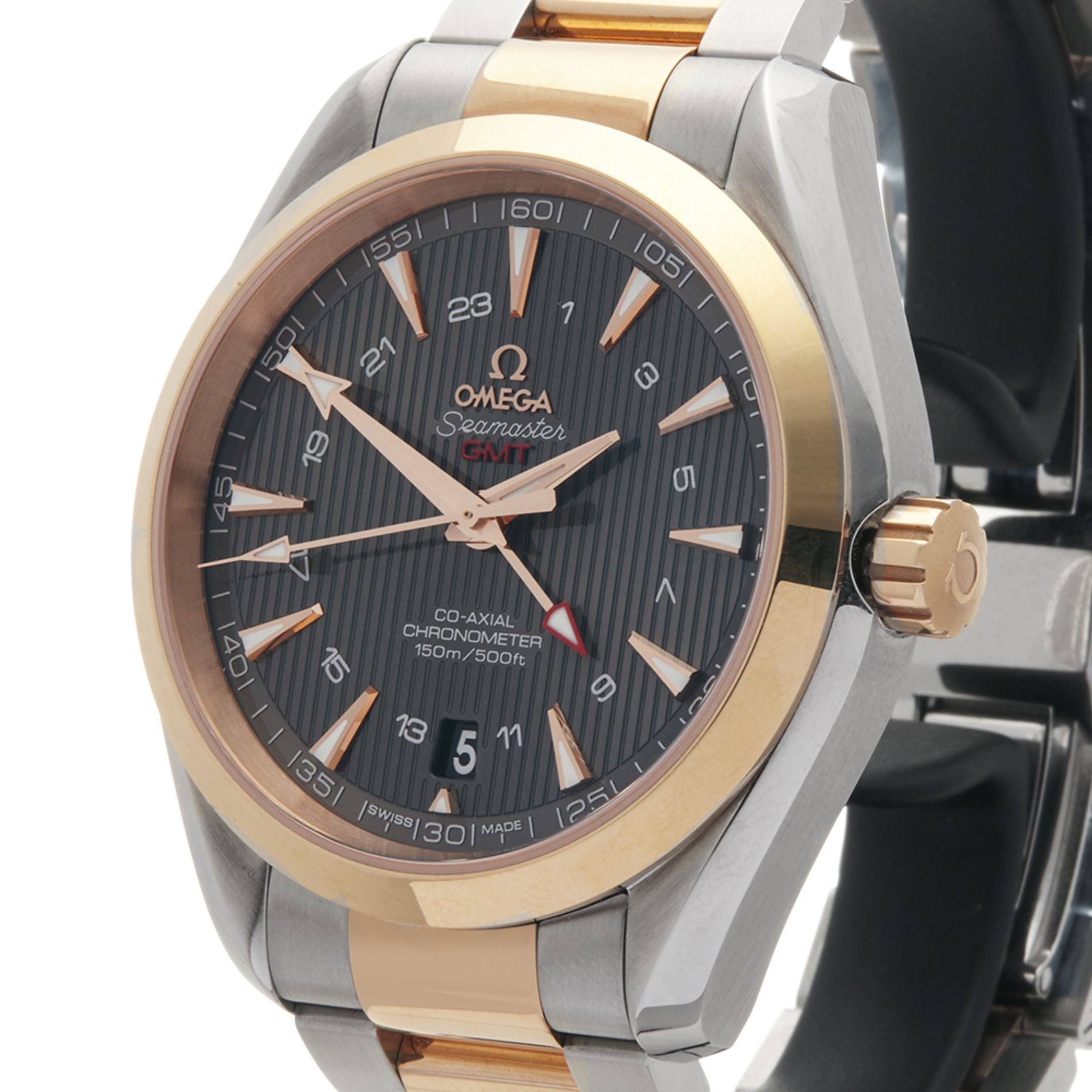 Omega Seamaster AquaTerra 150m GMT Stainless Steel & 18K Rose Gold - 231.20.43.22.06.003