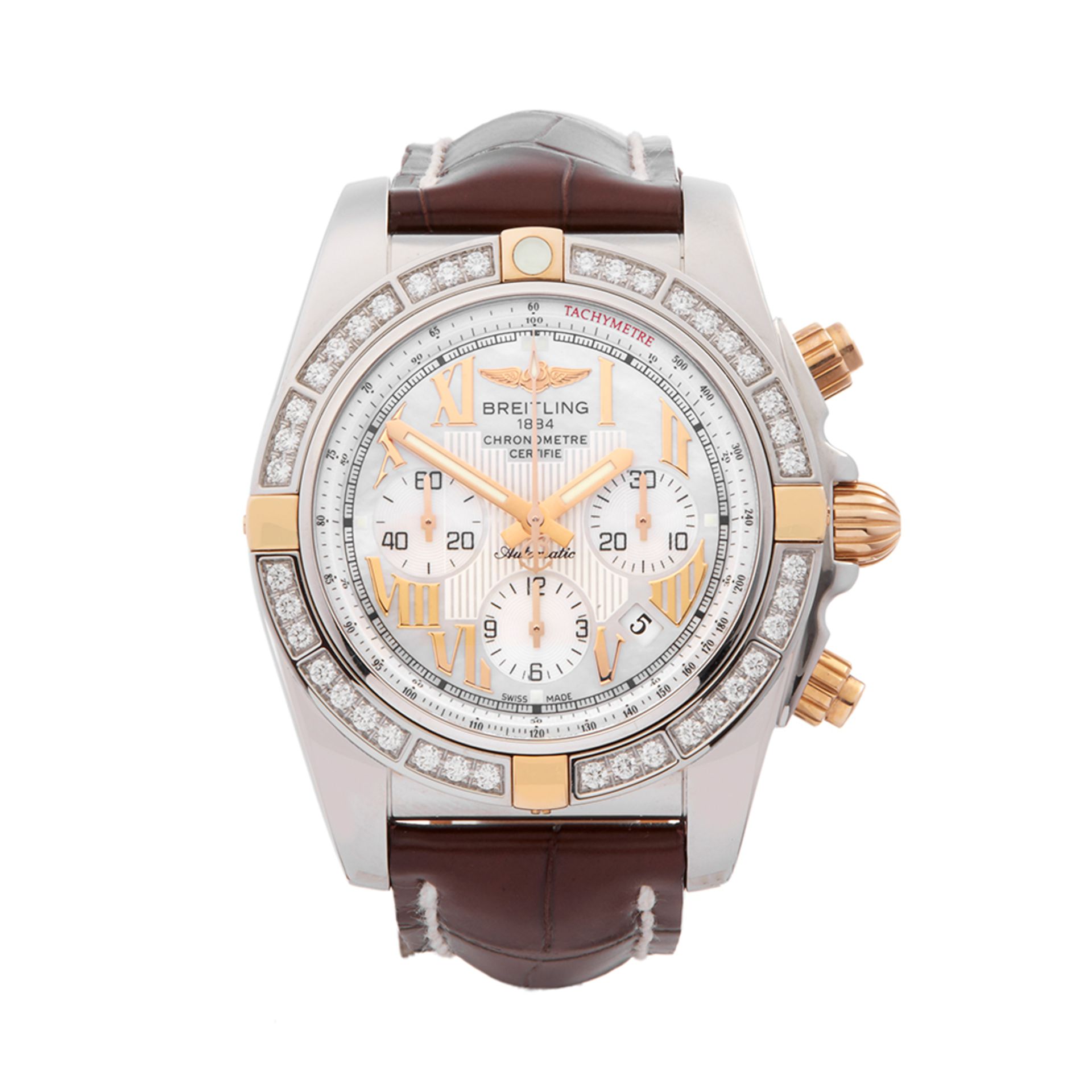 Breitling Chronomat Diamond Stainless Steel & 18K Rose Gold - IB011053/A693 - Bild 2 aus 8