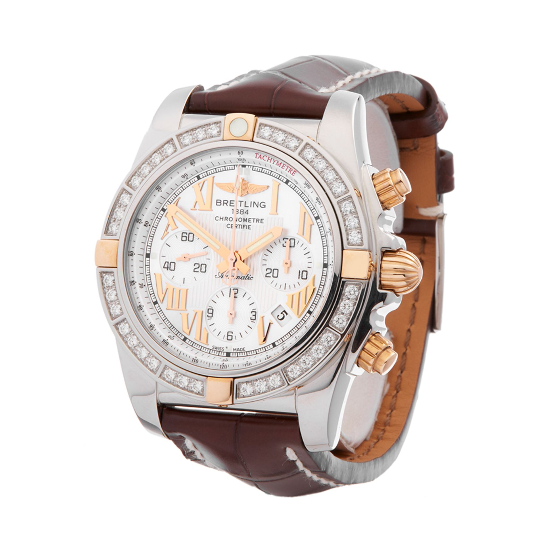 Breitling Chronomat Diamond Stainless Steel & 18K Rose Gold - IB011053/A693 - Bild 3 aus 8