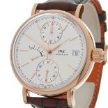 IWC Portofino Hand Wound Mono Pusher 45mm 18K Rose Gold - IW515104