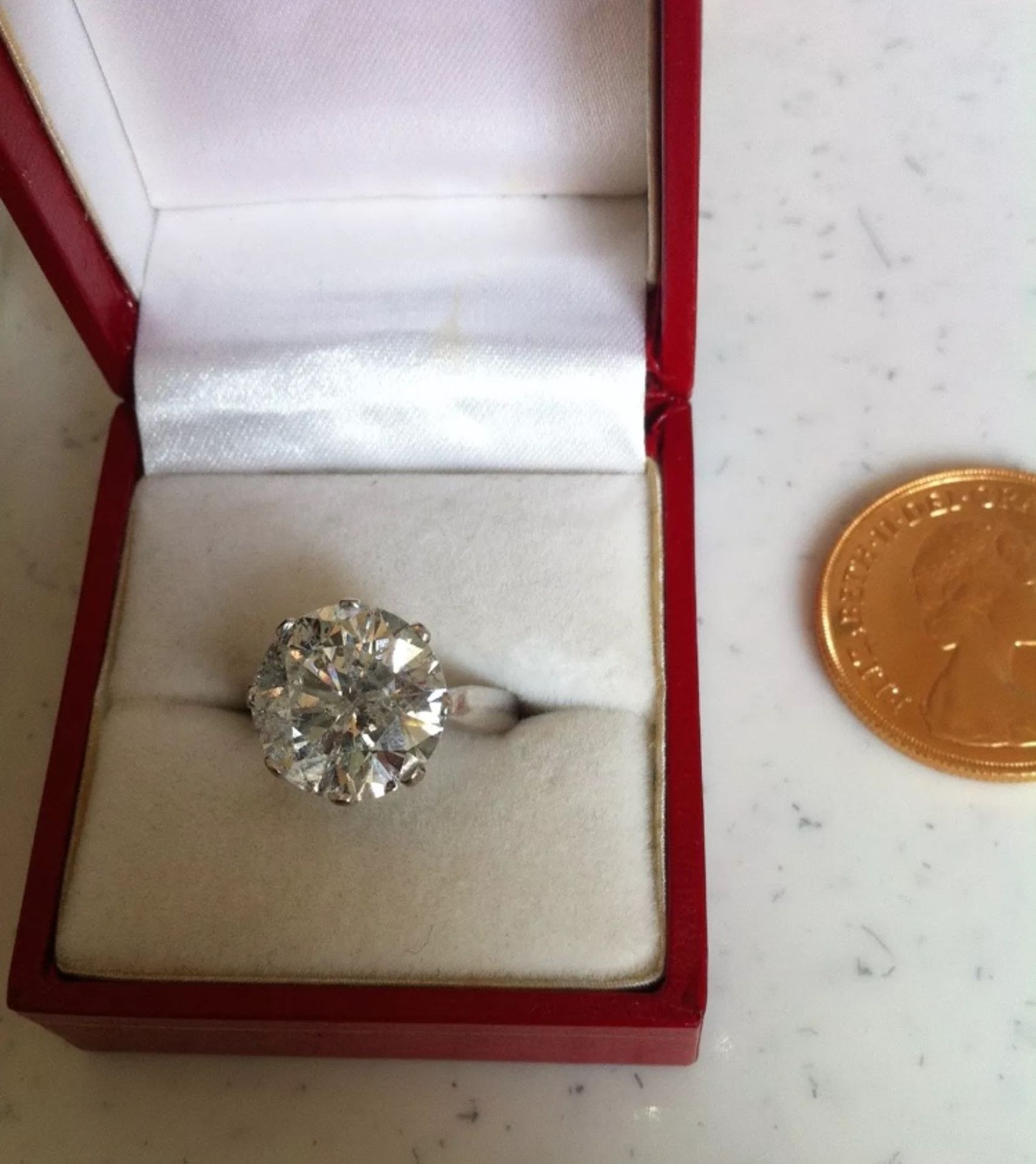 8.01 Carat Solitaire Diamond Engagement Ring, Including Gemology Certificate - Image 9 of 11
