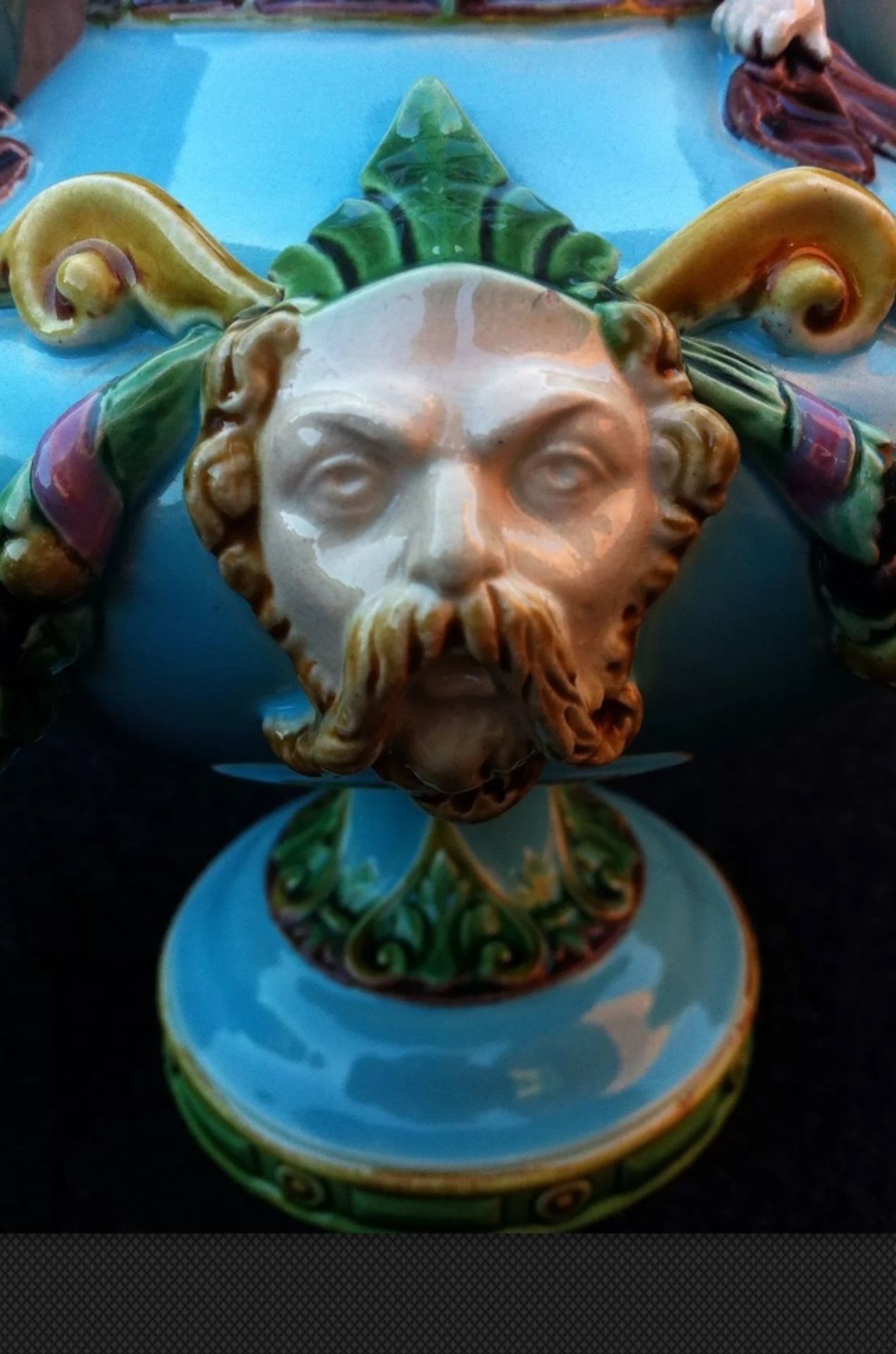 Extremely rare Antique Minton Majolica figural vase/ centrepiece - Image 3 of 8