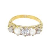 A Victorian Pearl & Diamond Ring