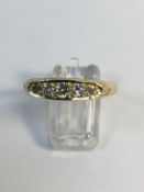 Edwardian 5 stone diamond decorative ring