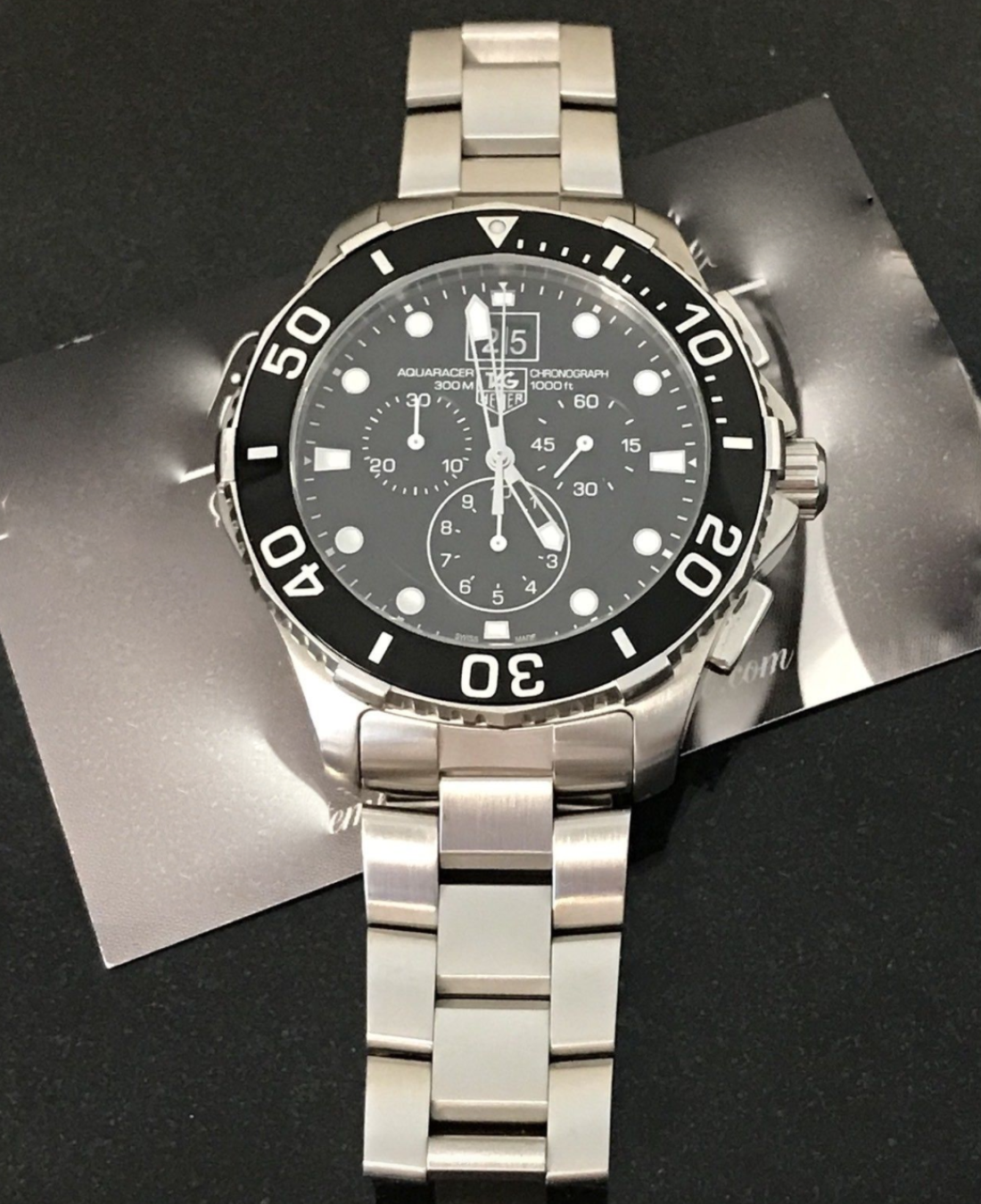 Gents Tag Heuer Aquaracer Chronograph Watch - Image 3 of 10