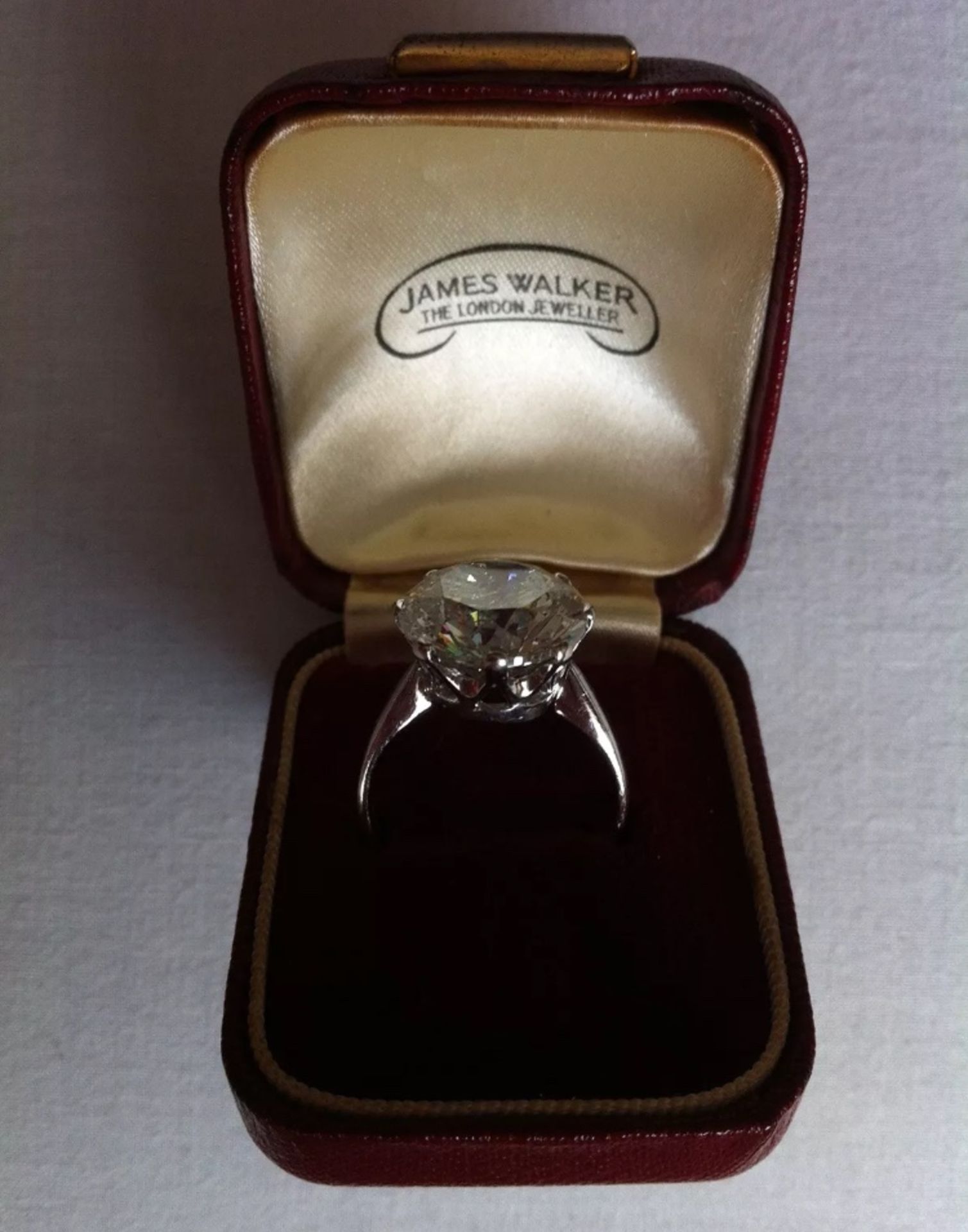 8.01 Carat Solitaire Diamond Engagement Ring, Including Gemology Certificate