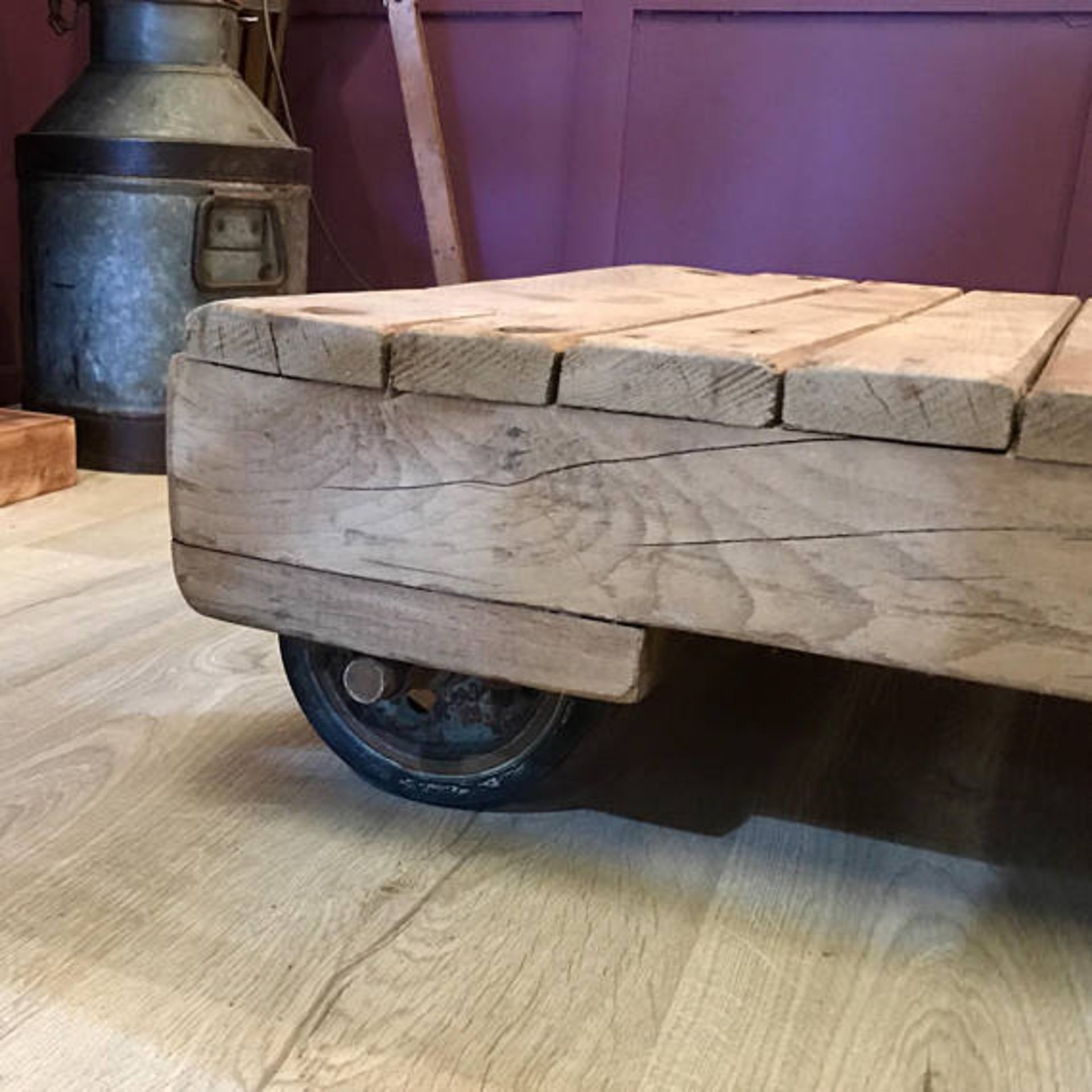 Vintage Trolly Cart Coffee Table - Image 5 of 7