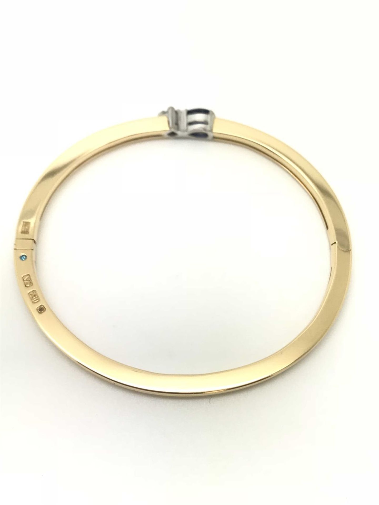 Sapphire & Diamond Bangle, 18ct Yellow Gold - Image 4 of 4