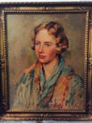Original Antique Impressionist Portrait Painting, Oil on canvas, by:Jane Erin de Glehn