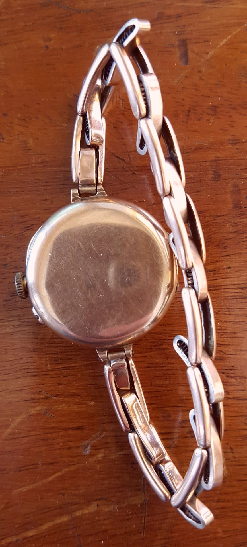 Vintage Ladies Half Hunter Wrist Watch 9ct Gold Hallmarked Birmingham AB - Image 3 of 3