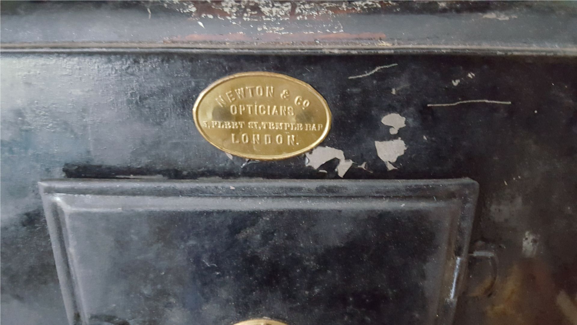 Antique Vintage Edwardian Magic Lantern Newton & Co. London with original storage box - Image 2 of 3