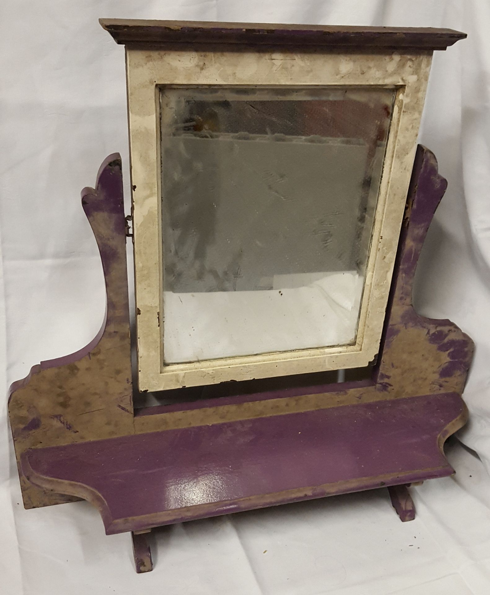 Antiques Vintage Wash Mirror Victorian / Edwardian Shabby Chic NO RESERVE