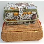 Vintage Retro 2 x Sewing Baskets & Any Contents NO RESERVE