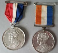 Vintage Medals Commemorative Coronation of King George V 1911 & King George VI 1937