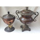 2 Antique Copper & Brass Samovar's