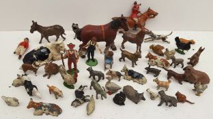 Vintage Collectable Parcel of Britains Toys Metal Figures Animals Domestic Farm & Wild