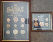 Vintage Collectable Coins Pre Decimal 2 Collections Framed & Mounted