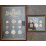 Vintage Collectable Coins Pre Decimal 2 Collections Framed & Mounted