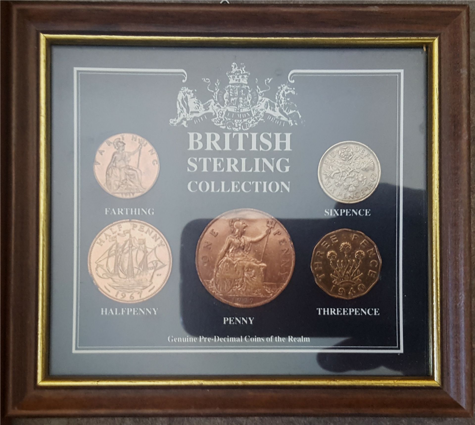 Vintage Collectable Coins Pre Decimal 2 Collections Framed & Mounted - Bild 2 aus 3