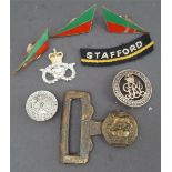 Parcel of Military Collectables Buckles, Badges etc