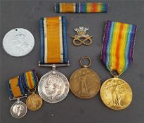 Military Medals WWI PT G. Thompson 18307 Cheshire R. Pt. H Hill 73180 Welsh R. Plus Miniatures