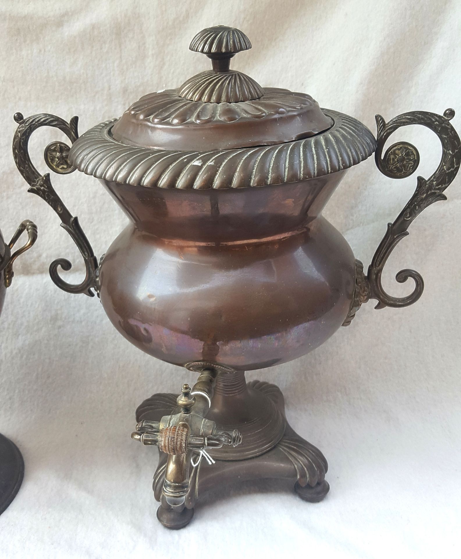 2 Antique Copper & Brass Samovar's - Image 2 of 3