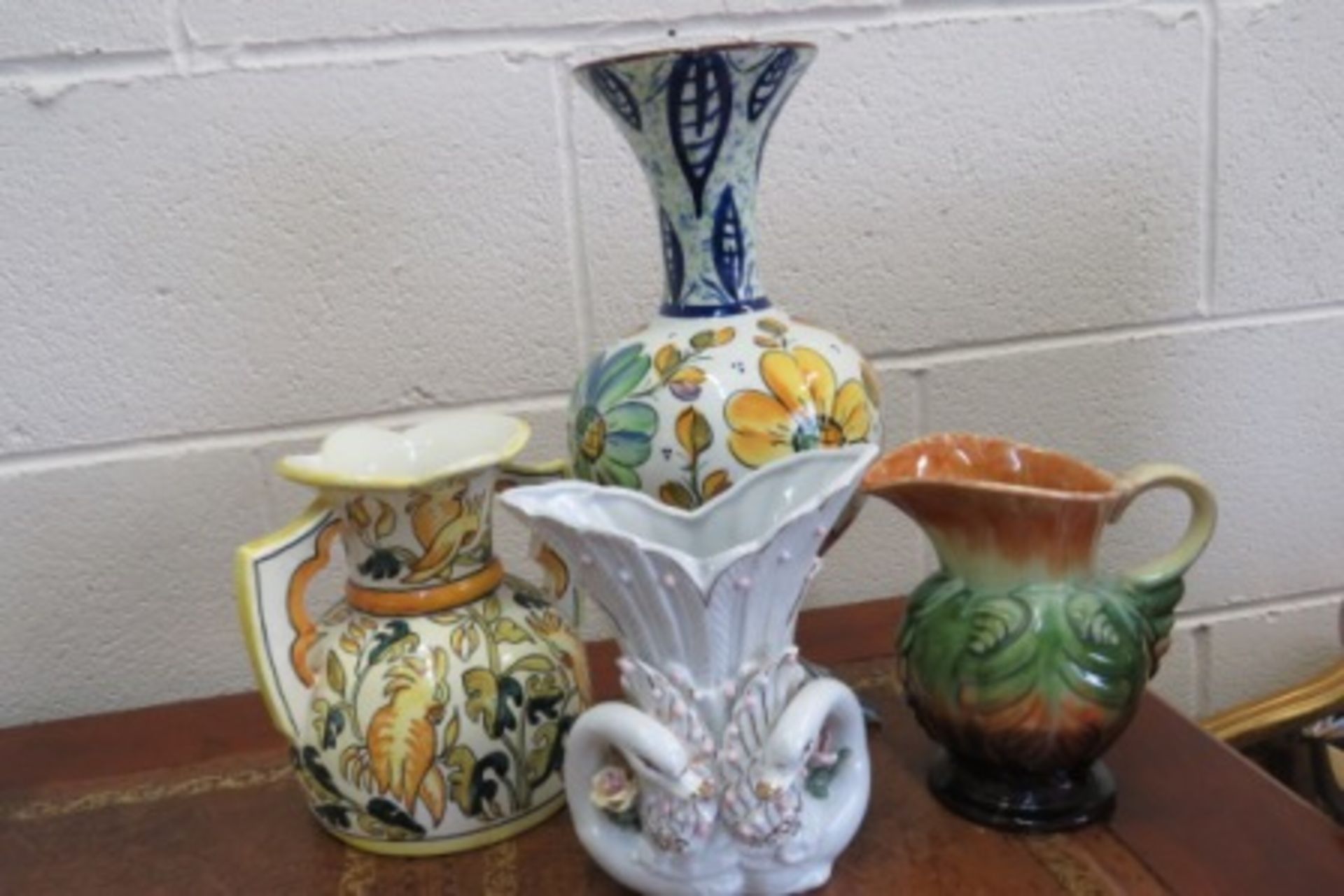 Collection Of Four European Pottery Vases - No Reserve