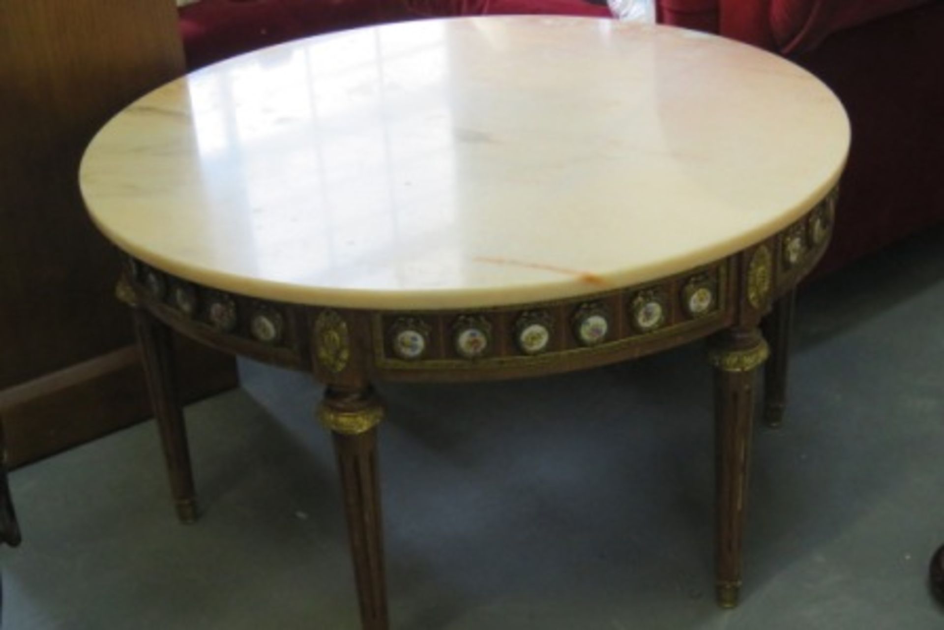 Regency Style Marble Topped Circular Table - Image 2 of 2