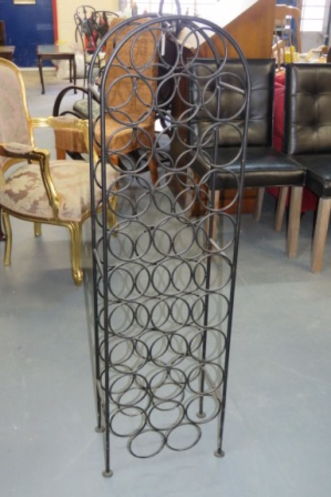 2 X FREE STANDING WROUGHT IRON WINE RACKS - Image 2 of 2