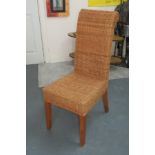 High Back Rattan Dining Chair - No Reserve
