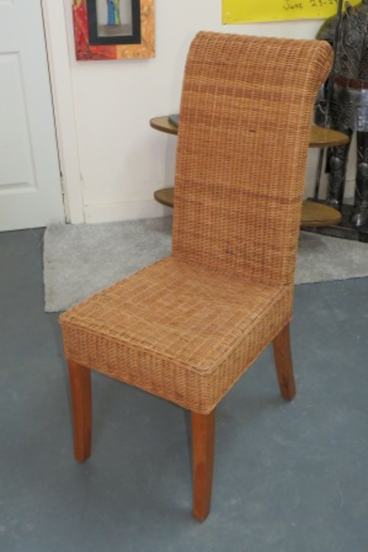 High Back Rattan Dining Chair - No Reserve
