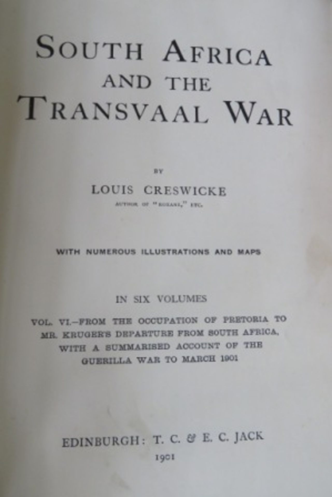 Antique Books Dated 1900 - South Africa The Transvaal War - 6 Volumes - Image 2 of 2