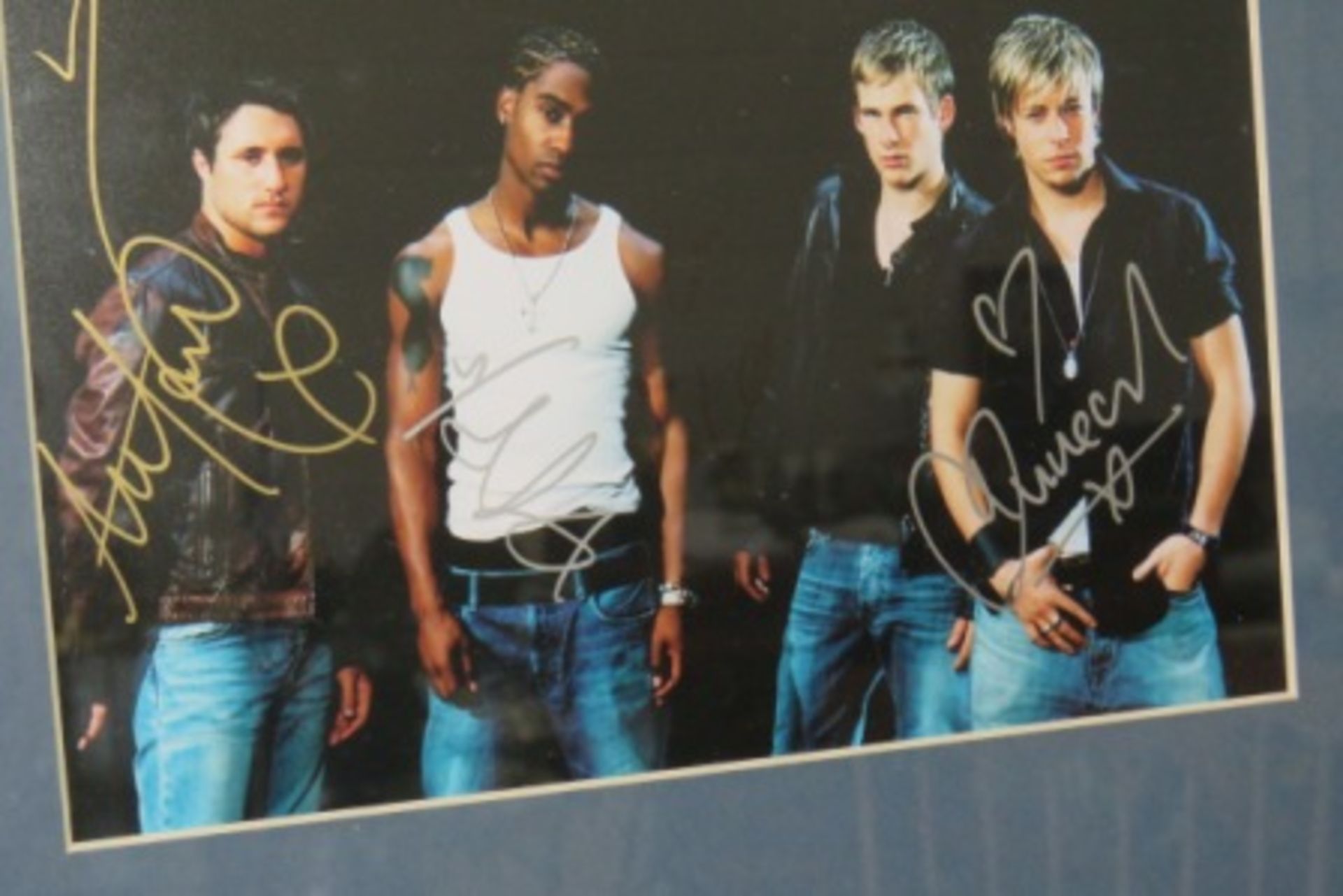 2 X Signed Framed Photographs Of Pop Band Blue - Image 2 of 2