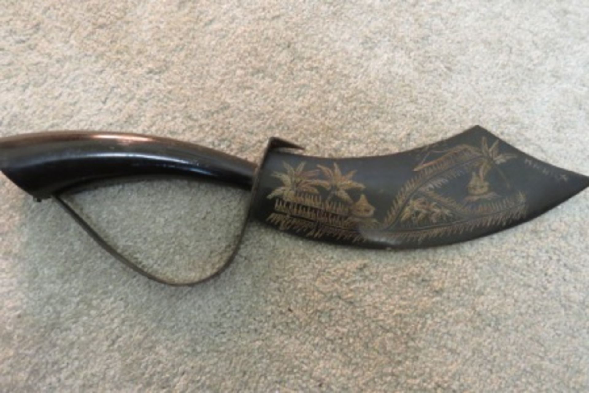 Two Horn Engraved Daggers - No Reserve - Image 2 of 2