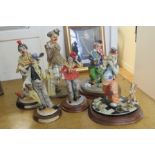 Selection Of 6 Leonardo Collection Clown Figurines