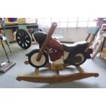 Handcrafted Wooden Motorbike Rocking Chair