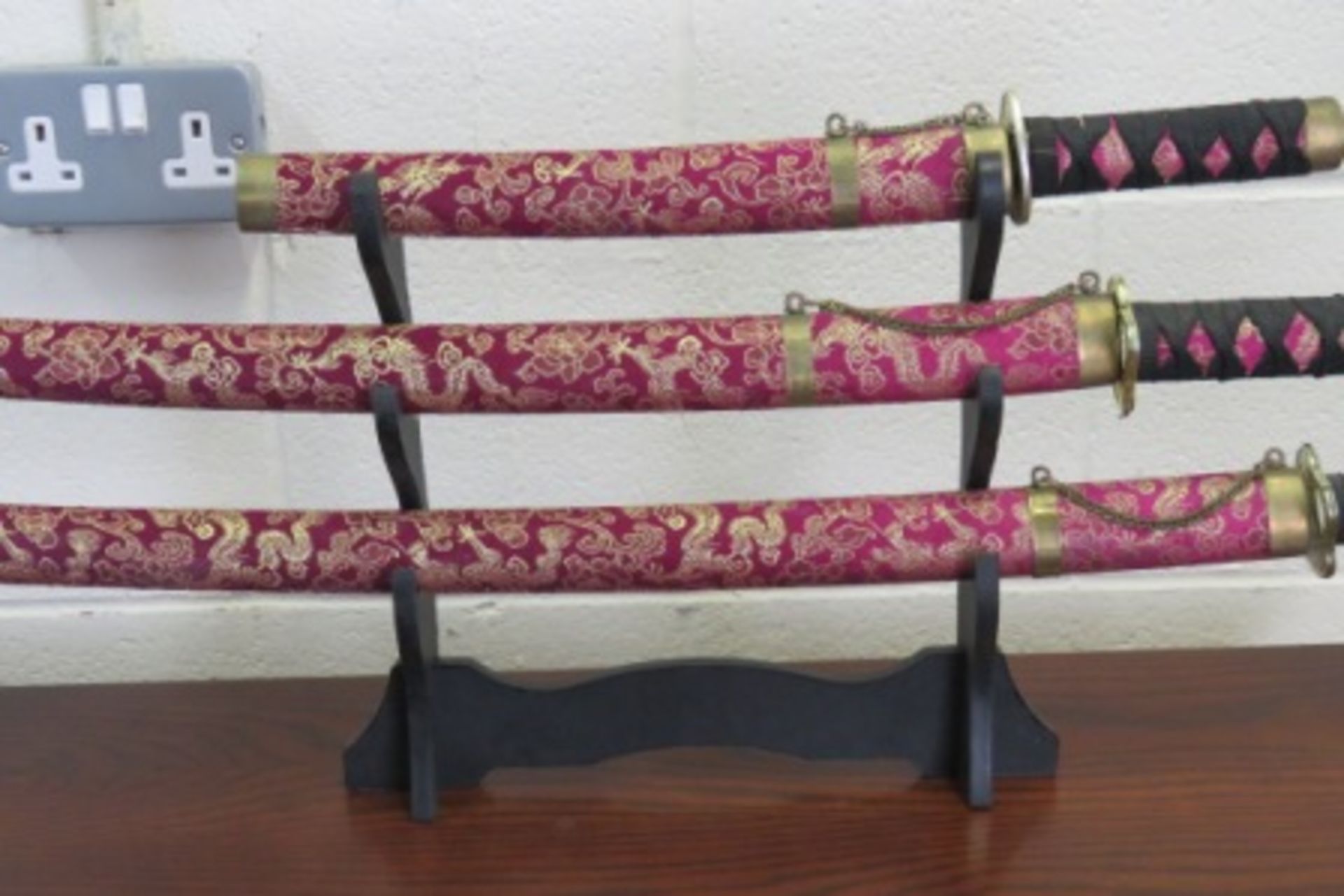 Oriental Swords On Stand